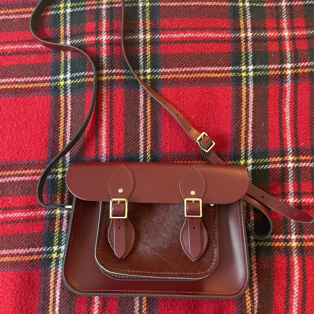 The Cambridge Satchel Company Burgundy Leather Crossbody Satchel